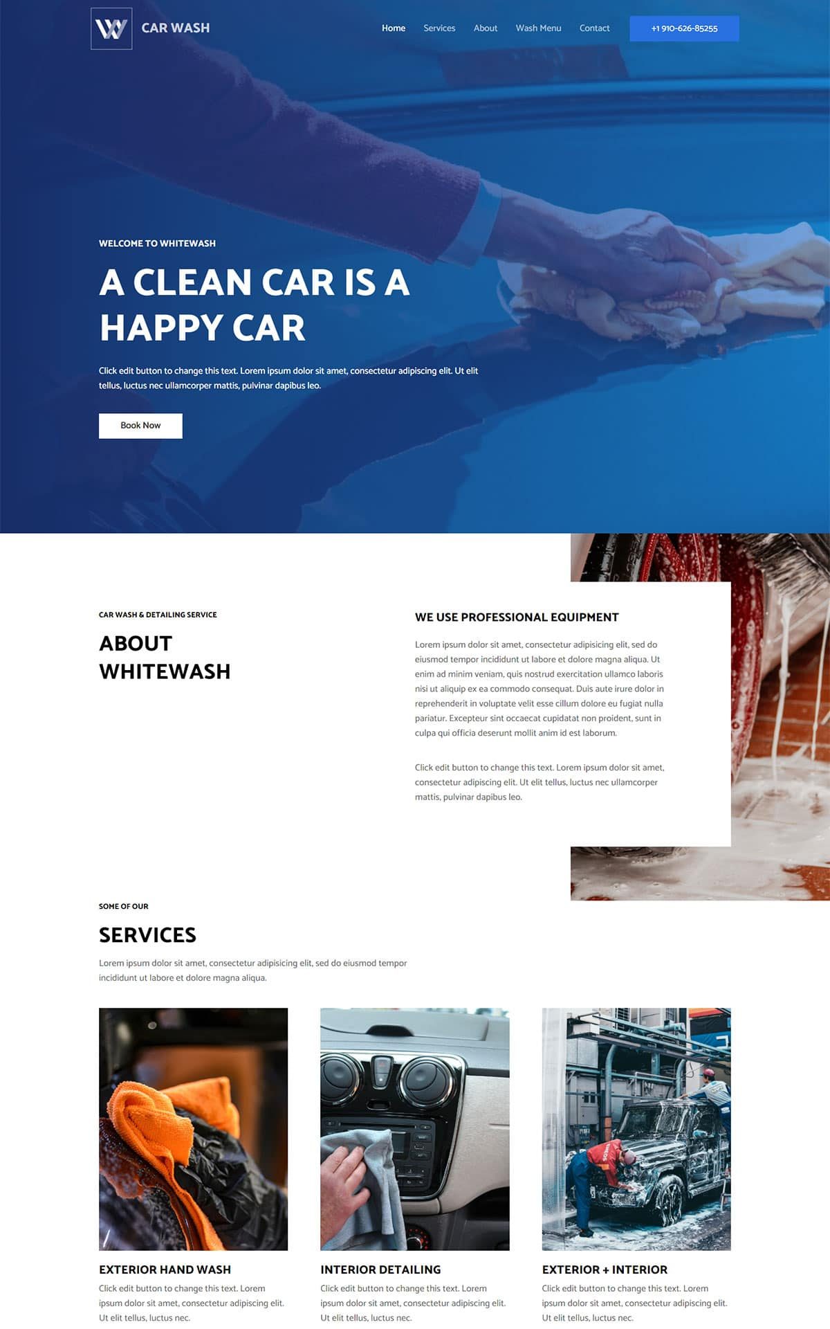 car wash 02 homepage astra template preview