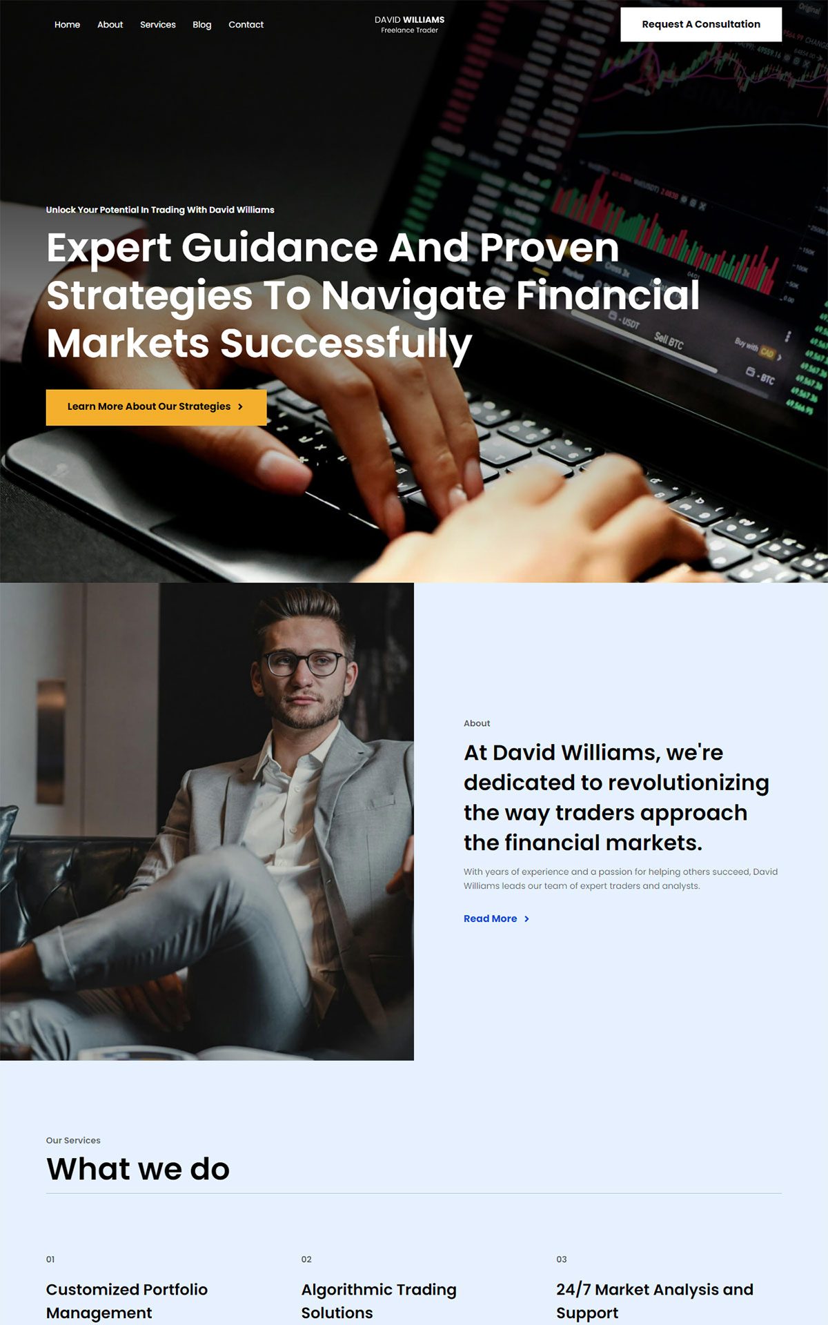 freelance trader 02 astra template preview