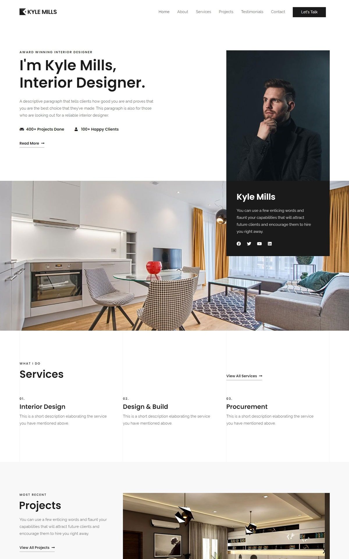 interior designer 02 homepage astra template preview