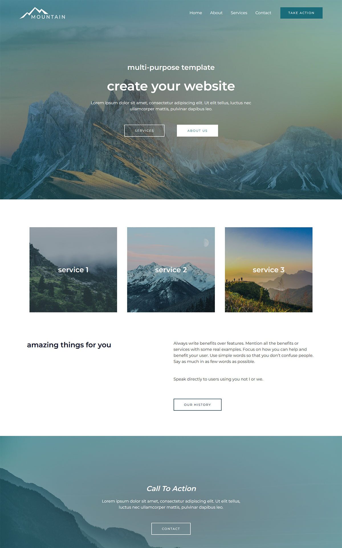 mountains 02 astra template preview