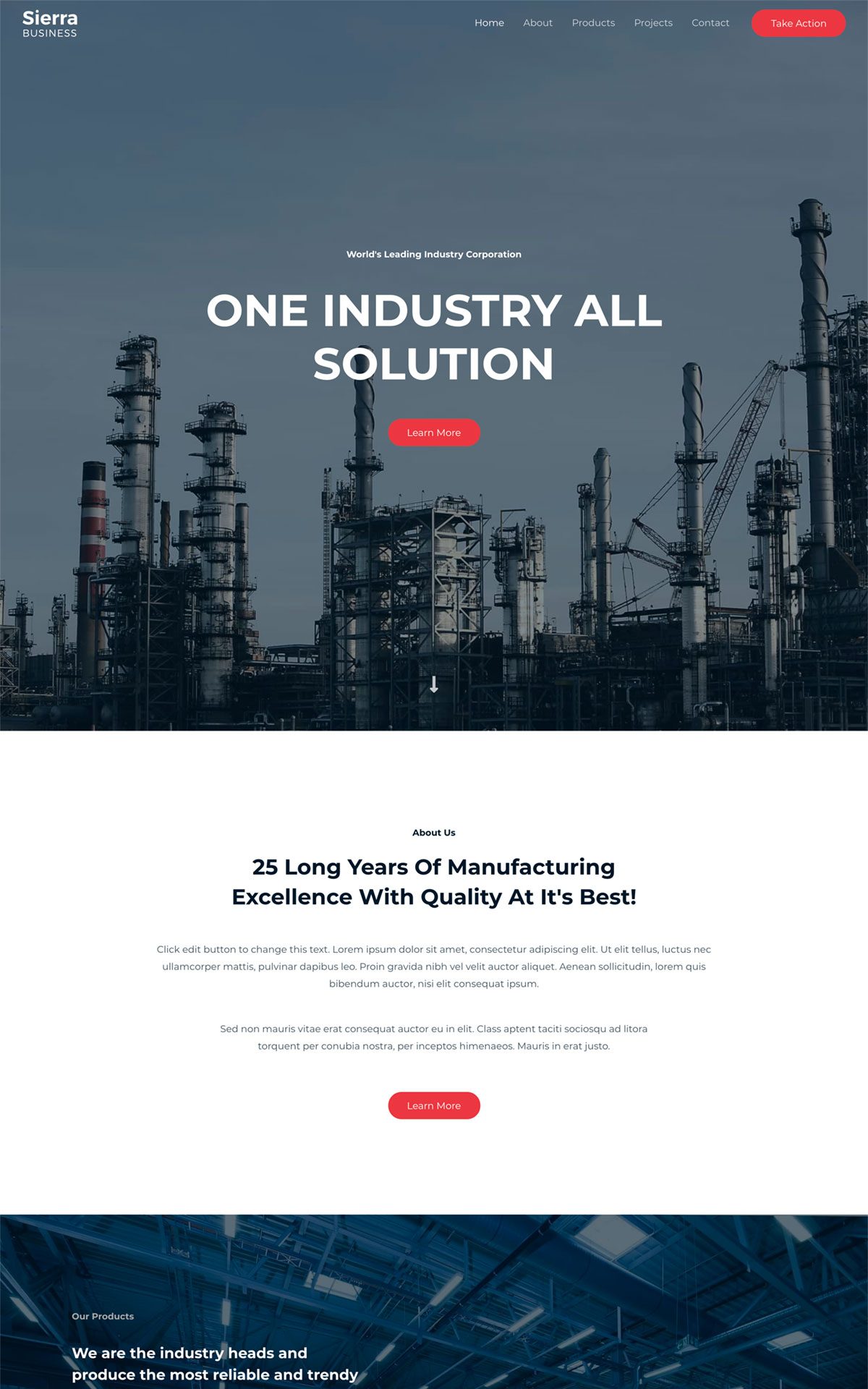 sierra industry 02 home 1 astra template preview