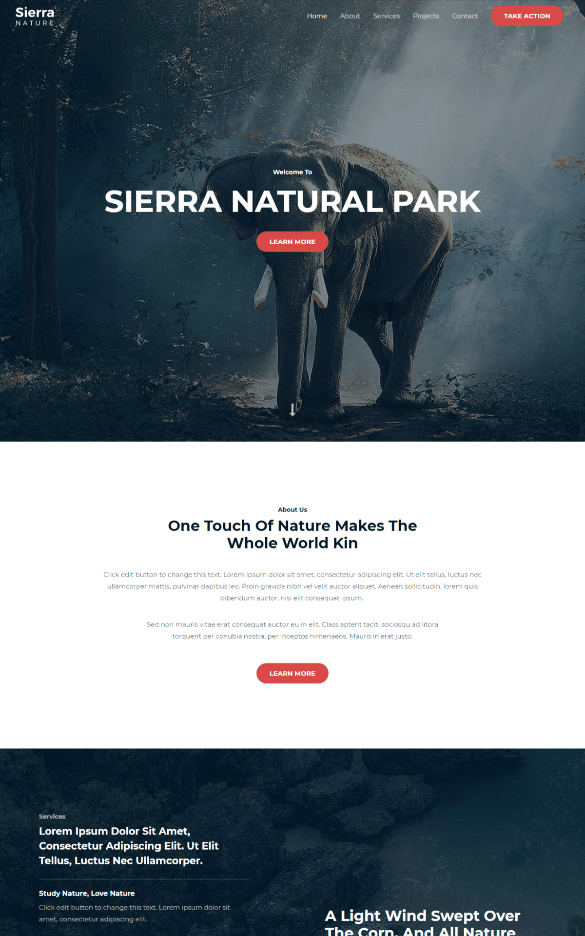 sierra nature home screenshot 4 astra template preview